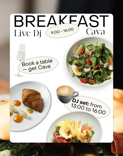 Brunch, a DJ, and a glass of cava — the perfect weekend recipe.